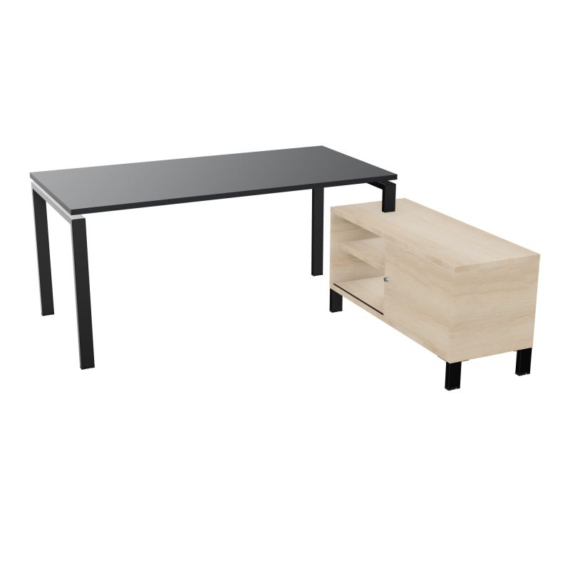 RIO BUREAU RECT. 178X168 PL 160X80 OBT + RET PORT A DROITE SIMPLE ACCES  R9 SG RZ