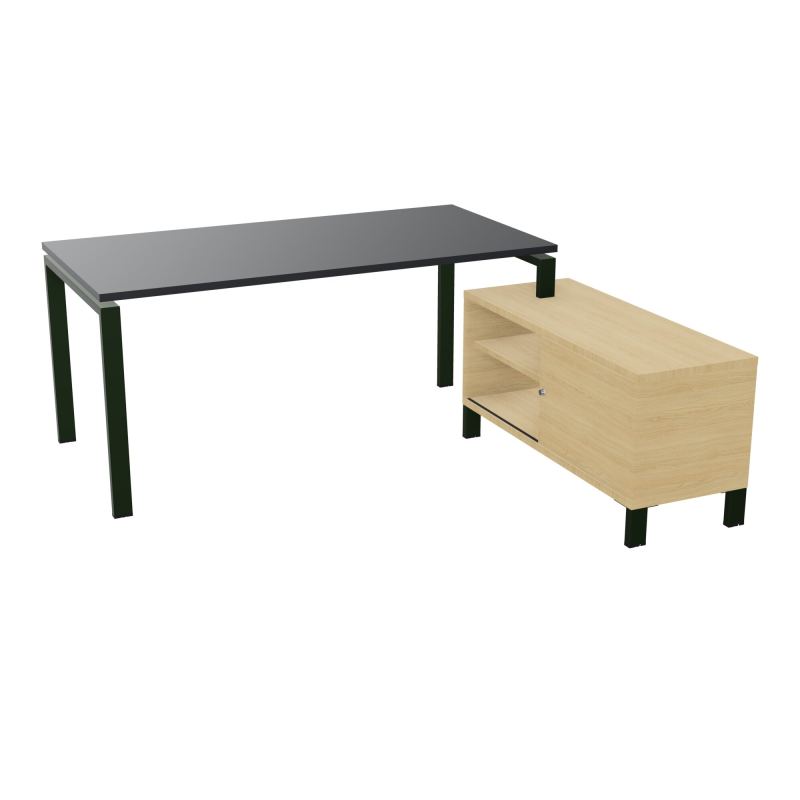 RIO BUREAU RECT. 178X168 PL 160X80 OBT + RET PORT A DROITE SIMPLE ACCES  R9 ST R1
