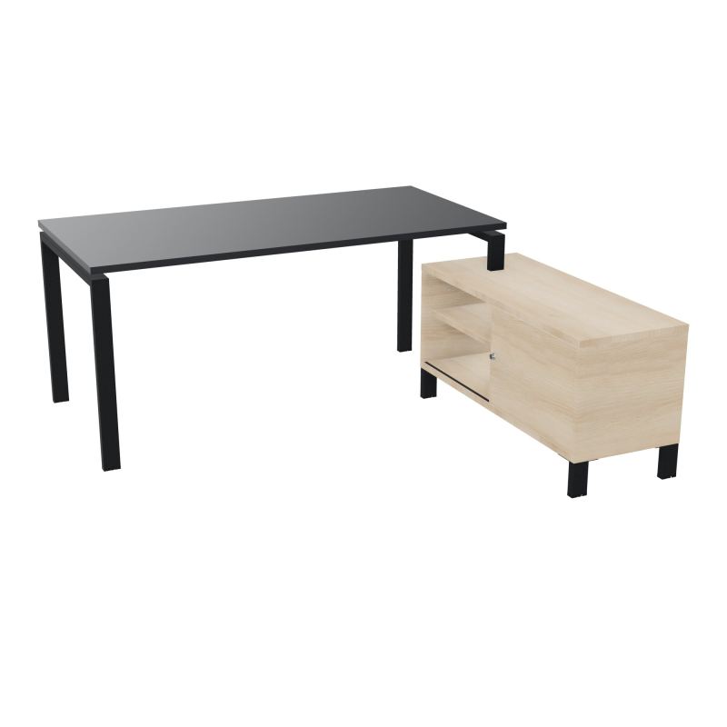 RIO BUREAU RECT. 178X168 PL 160X80 OBT + RET PORT A DROITE SIMPLE ACCES  R9 ZP RZ