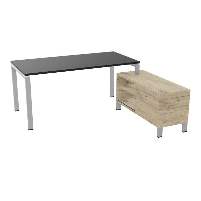 RIO BUREAU RECT. 178X168 PL 160X80 OBT + RET PORT A DROITE SIMPLE ACCES  RK SA R3