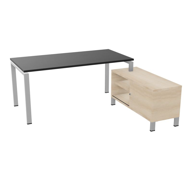 RIO BUREAU RECT. 178X168 PL 160X80 OBT + RET PORT A DROITE SIMPLE ACCES  RK SA RZ