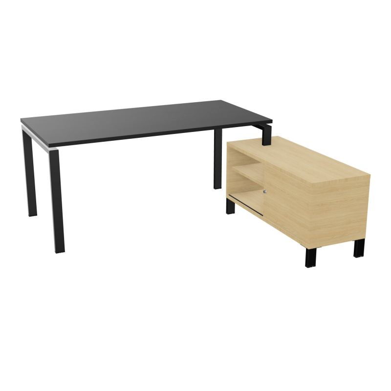 RIO BUREAU RECT. 178X168 PL 160X80 OBT + RET PORT A DROITE SIMPLE ACCES  RK SG R1