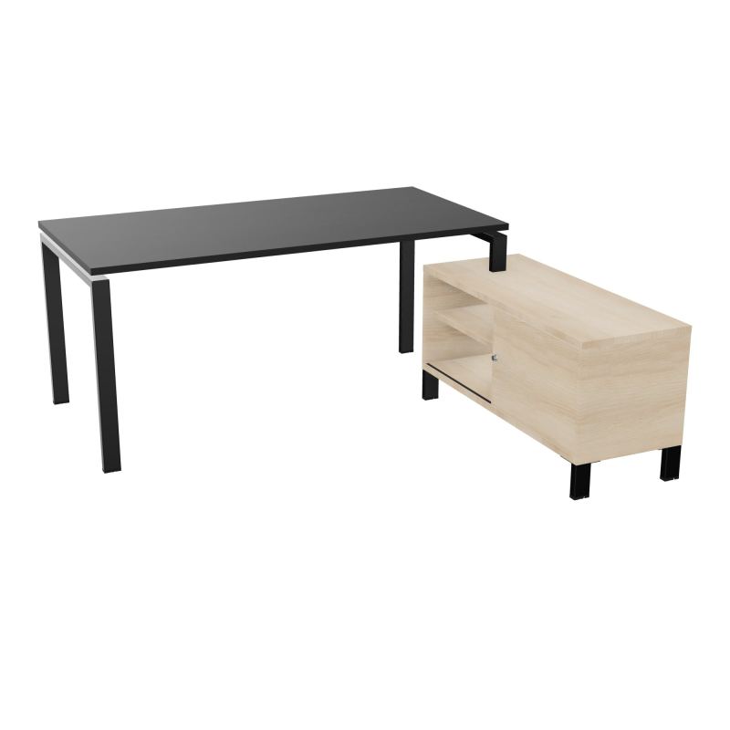 RIO BUREAU RECT. 178X168 PL 160X80 OBT + RET PORT A DROITE SIMPLE ACCES  RK SG RZ