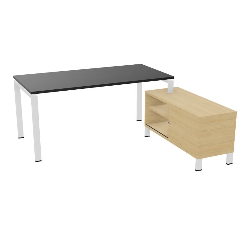 RIO BUREAU RECT. 178X168 PL 160X80 OBT + RET PORT A DROITE SIMPLE ACCES  RK SO R1