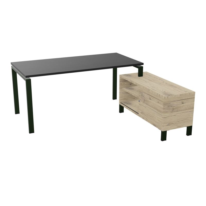 RIO BUREAU RECT. 178X168 PL 160X80 OBT + RET PORT A DROITE SIMPLE ACCES  RK ST R3