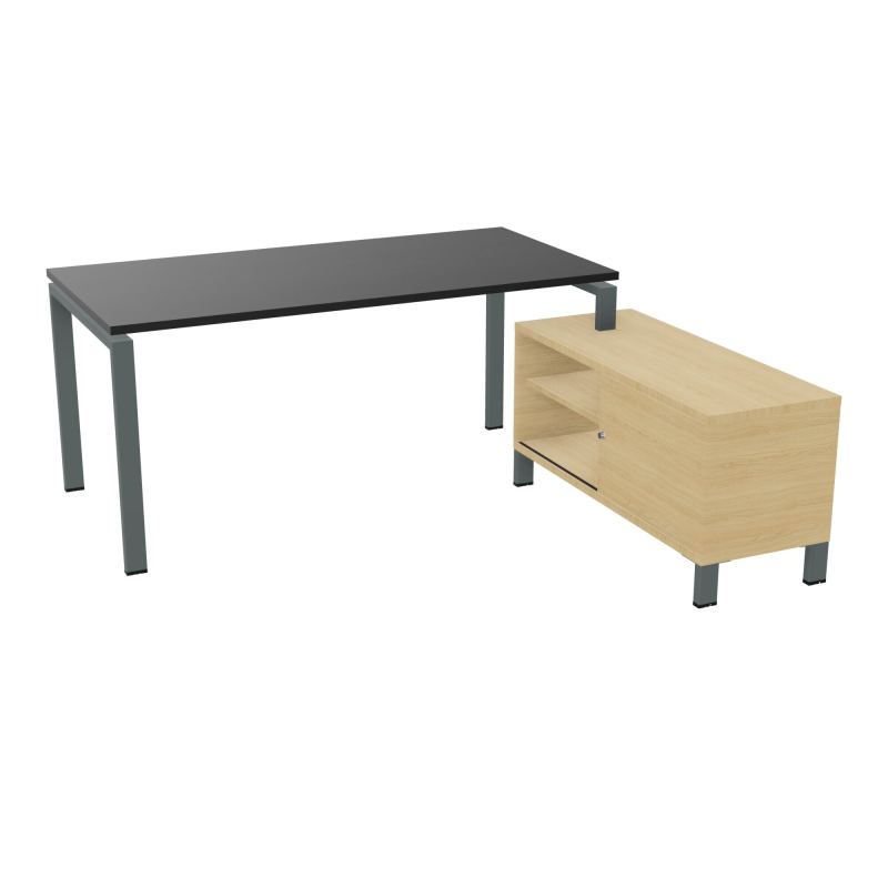 RIO BUREAU RECT. 178X168 PL 160X80 OBT + RET PORT A DROITE SIMPLE ACCES  RK SU R1