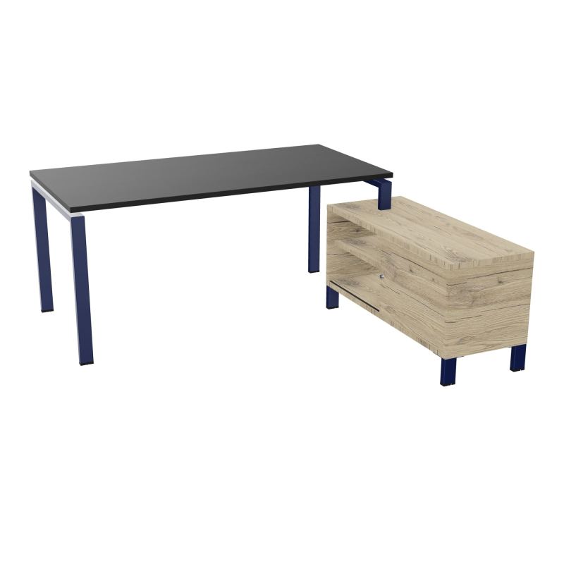 RIO BUREAU RECT. 178X168 PL 160X80 OBT + RET PORT A DROITE SIMPLE ACCES  RK X4 R3