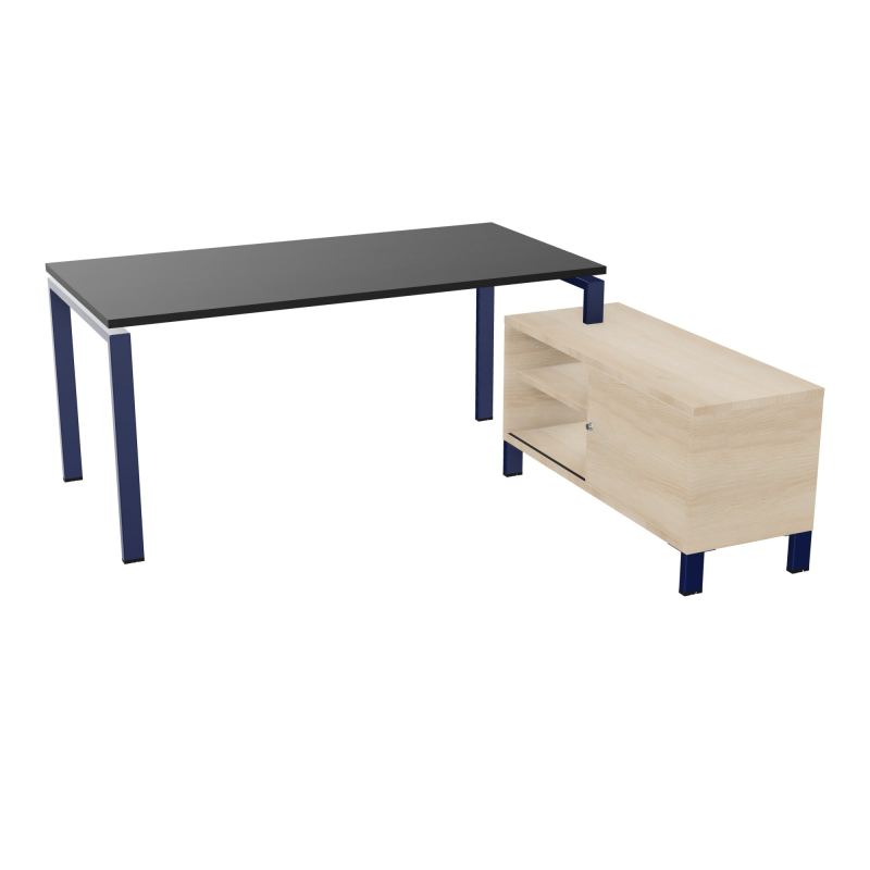 RIO BUREAU RECT. 178X168 PL 160X80 OBT + RET PORT A DROITE SIMPLE ACCES  RK X4 RZ