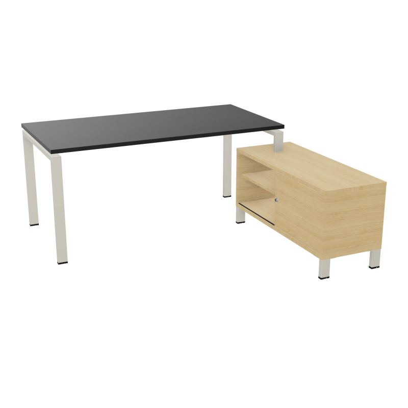 RIO BUREAU RECT. 178X168 PL 160X80 OBT + RET PORT A DROITE SIMPLE ACCES  RK ZC R1