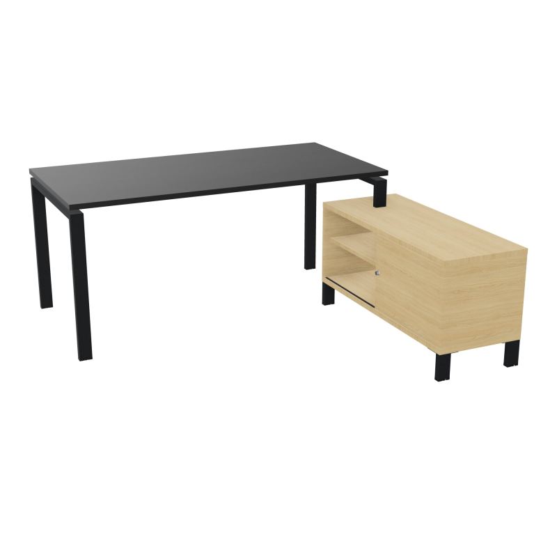 RIO BUREAU RECT. 178X168 PL 160X80 OBT + RET PORT A DROITE SIMPLE ACCES  RK ZP R1