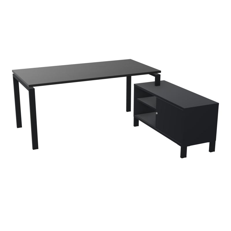 RIO BUREAU RECT. 178X168 PL 160X80 OBT + RET PORT A DROITE SIMPLE ACCES  RK ZP R9