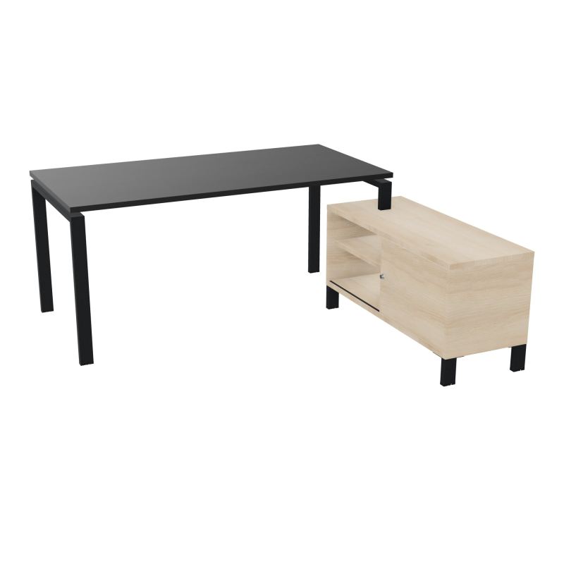 RIO BUREAU RECT. 178X168 PL 160X80 OBT + RET PORT A DROITE SIMPLE ACCES  RK ZP RZ