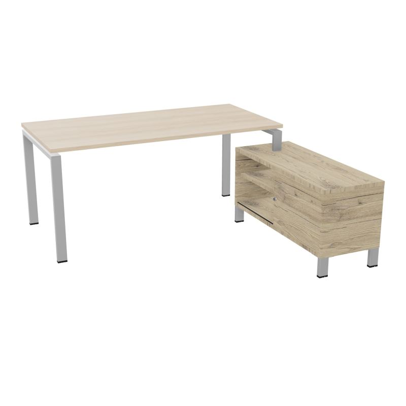 RIO BUREAU RECT. 178X168 PL 160X80 OBT + RET PORT A DROITE SIMPLE ACCES  RZ SA R3