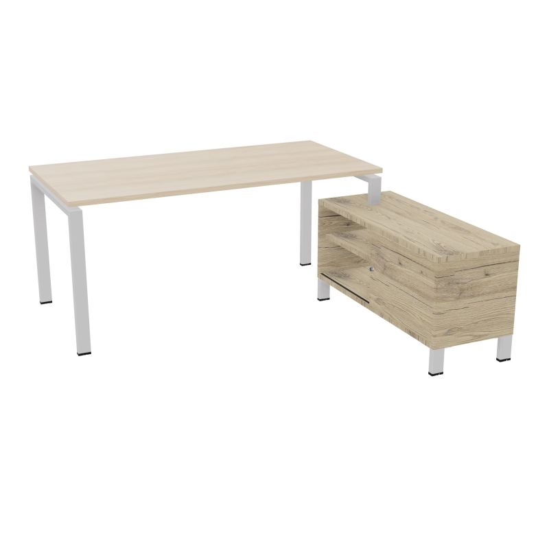 RIO BUREAU RECT. 178X168 PL 160X80 OBT + RET PORT A DROITE SIMPLE ACCES  RZ SD R3
