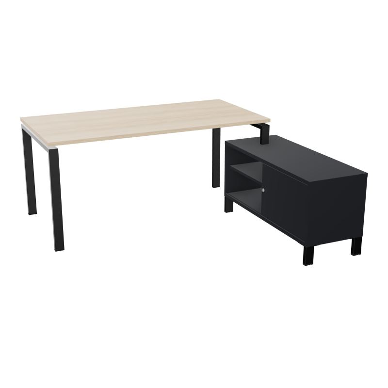 RIO BUREAU RECT. 178X168 PL 160X80 OBT + RET PORT A DROITE SIMPLE ACCES  RZ SG R9