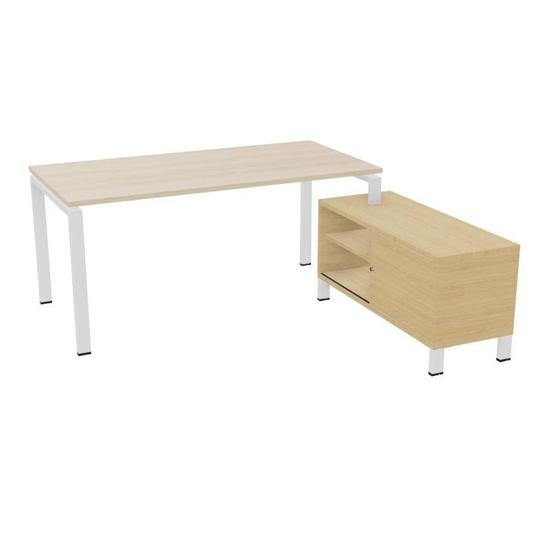 RIO BUREAU RECT. 178X168 PL 160X80 OBT + RET PORT A DROITE SIMPLE ACCES  RZ SO R1