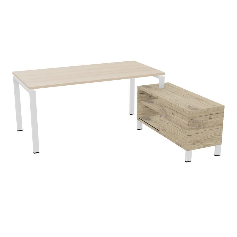 RIO BUREAU RECT. 178X168 PL 160X80 OBT + RET PORT A DROITE SIMPLE ACCES  RZ SO R3