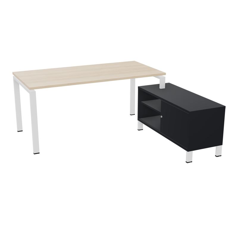 RIO BUREAU RECT. 178X168 PL 160X80 OBT + RET PORT A DROITE SIMPLE ACCES  RZ SO R9