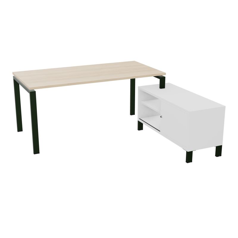 RIO BUREAU RECT. 178X168 PL 160X80 OBT + RET PORT A DROITE SIMPLE ACCES  RZ ST MG