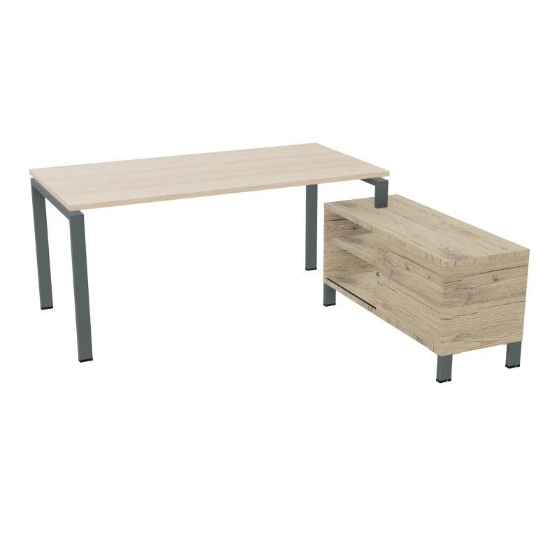 RIO BUREAU RECT. 178X168 PL 160X80 OBT + RET PORT A DROITE SIMPLE ACCES  RZ SU R3
