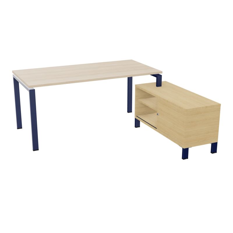RIO BUREAU RECT. 178X168 PL 160X80 OBT + RET PORT A DROITE SIMPLE ACCES  RZ X4 R1