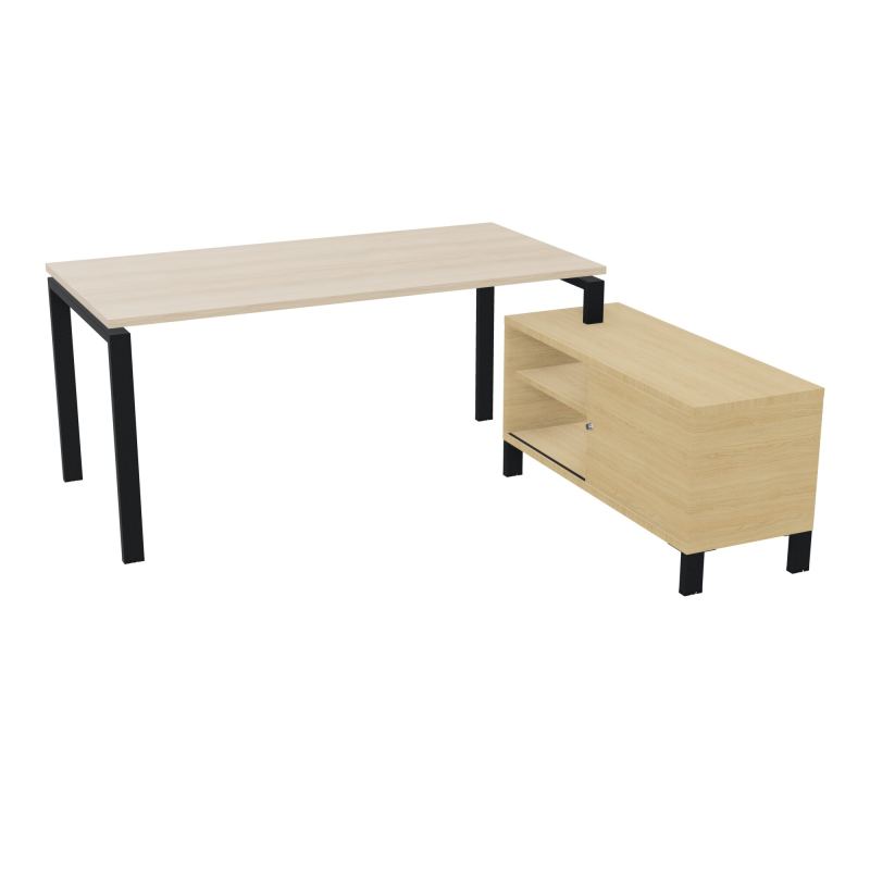 RIO BUREAU RECT. 178X168 PL 160X80 OBT + RET PORT A DROITE SIMPLE ACCES  RZ ZP R1