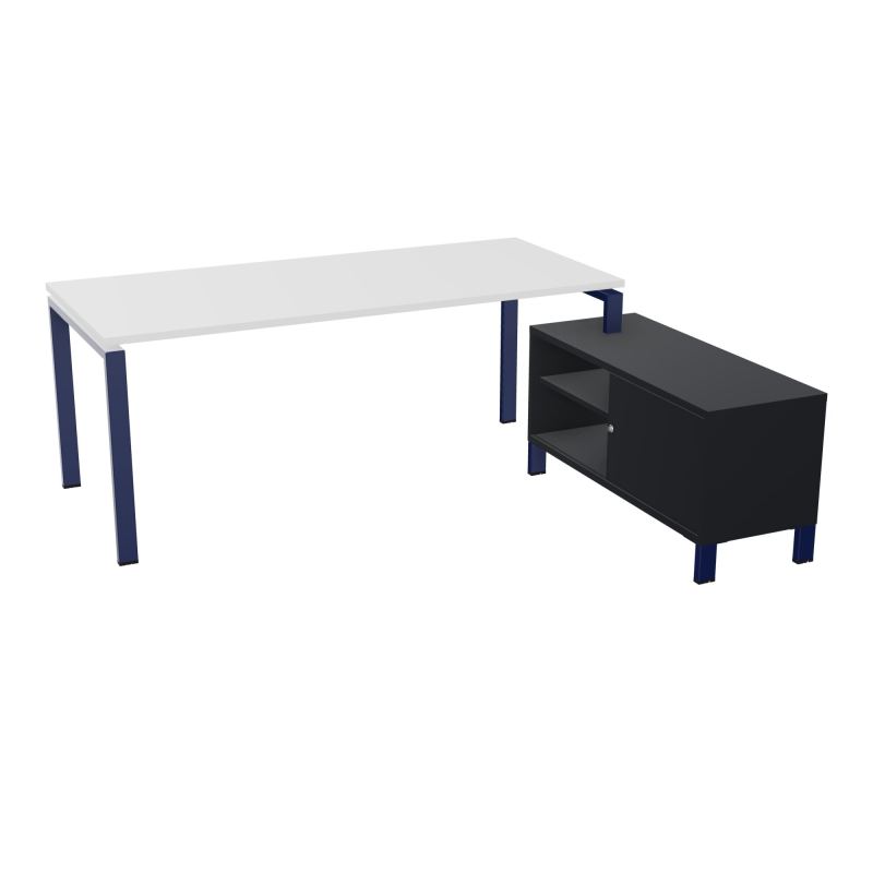 RIO BUREAU RECT. 198X168 PL 180X80 OBT + RET PORT A DROITE SIMPLE ACCES  MG X4 R9