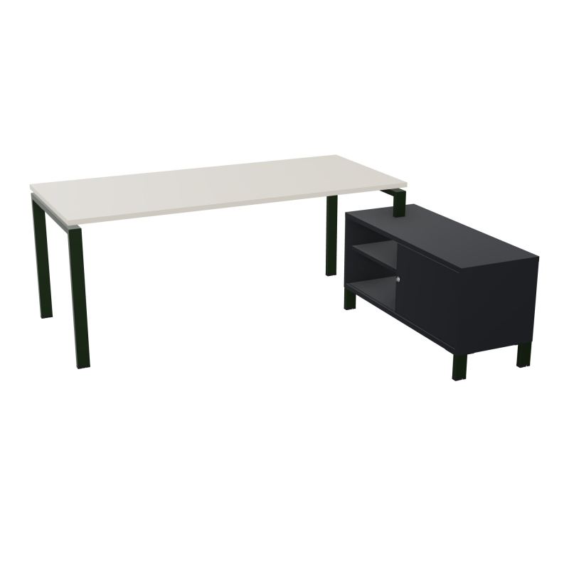 RIO BUREAU RECT. 198X168 PL 180X80 OBT + RET PORT A DROITE SIMPLE ACCES  N5 ST R9