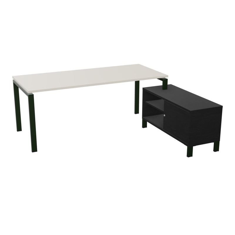 RIO BUREAU RECT. 198X168 PL 180X80 OBT + RET PORT A DROITE SIMPLE ACCES  N5 ST RK