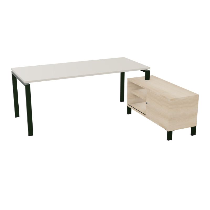 RIO BUREAU RECT. 198X168 PL 180X80 OBT + RET PORT A DROITE SIMPLE ACCES  N5 ST RZ