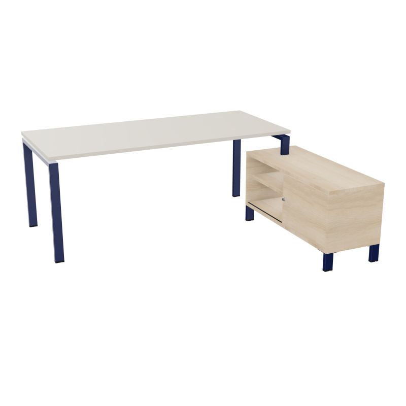 RIO BUREAU RECT. 198X168 PL 180X80 OBT + RET PORT A DROITE SIMPLE ACCES  N5 X4 RZ