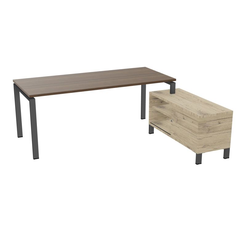 RIO BUREAU RECT. 198X168 PL 180X80 OBT + RET PORT A DROITE SIMPLE ACCES  N6 SC R3