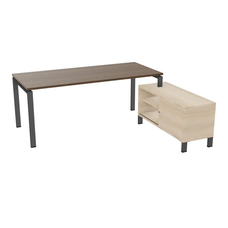 RIO BUREAU RECT. 198X168 PL 180X80 OBT + RET PORT A DROITE SIMPLE ACCES  N6 SC RZ