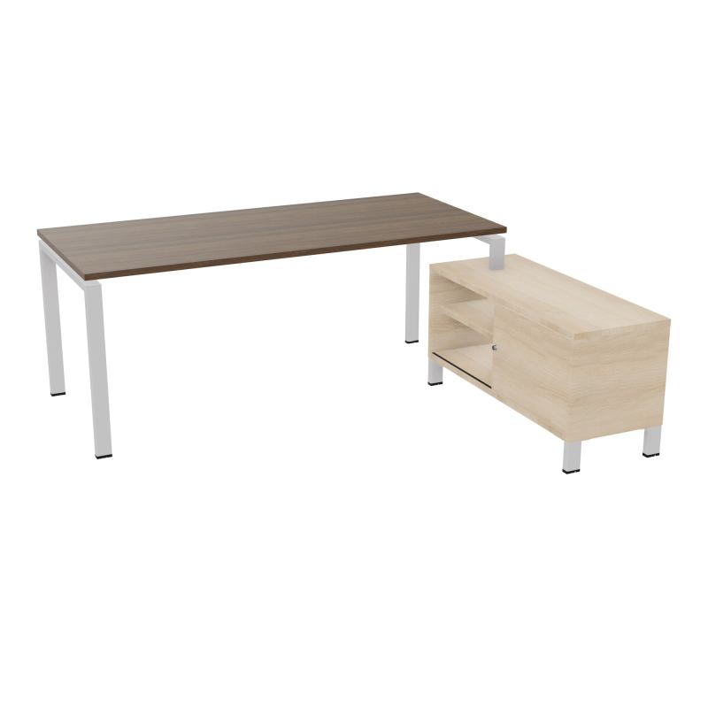 RIO BUREAU RECT. 198X168 PL 180X80 OBT + RET PORT A DROITE SIMPLE ACCES  N6 SD RZ