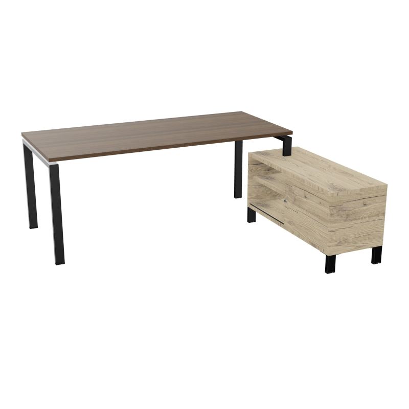 RIO BUREAU RECT. 198X168 PL 180X80 OBT + RET PORT A DROITE SIMPLE ACCES  N6 SG R3