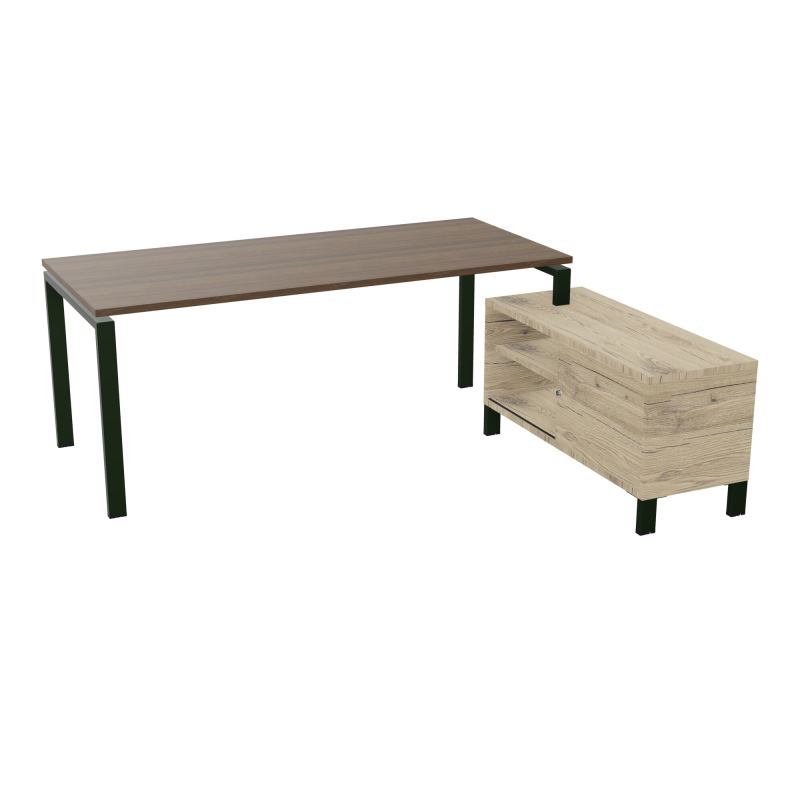 RIO BUREAU RECT. 198X168 PL 180X80 OBT + RET PORT A DROITE SIMPLE ACCES  N6 ST R3