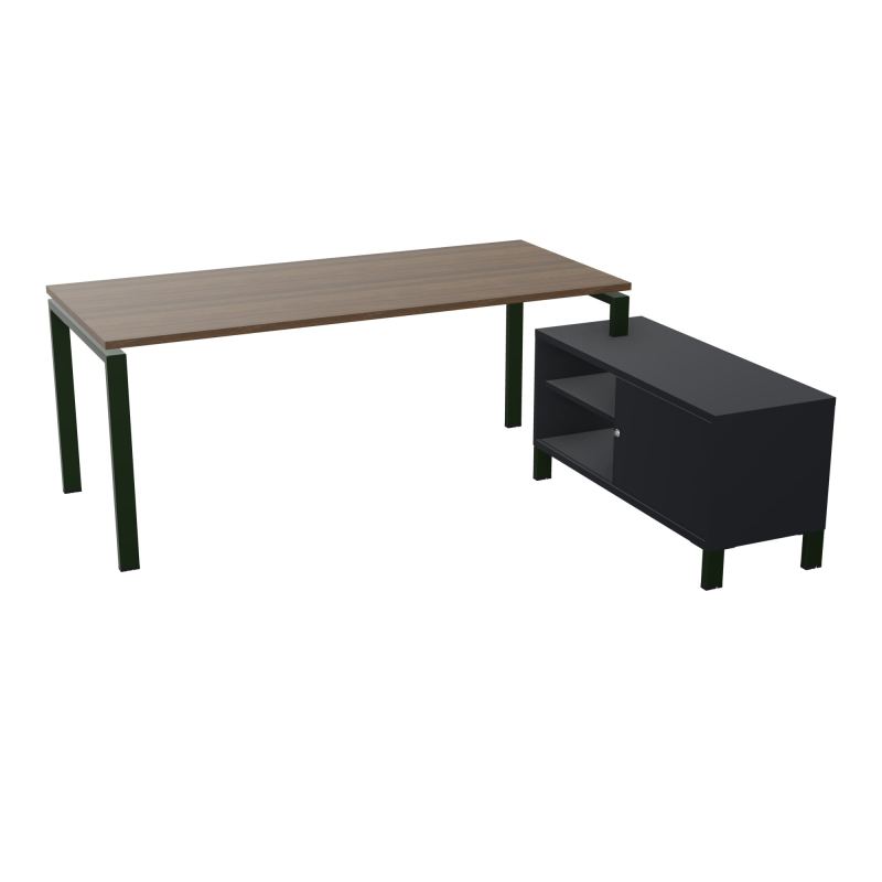 RIO BUREAU RECT. 198X168 PL 180X80 OBT + RET PORT A DROITE SIMPLE ACCES  N6 ST R9