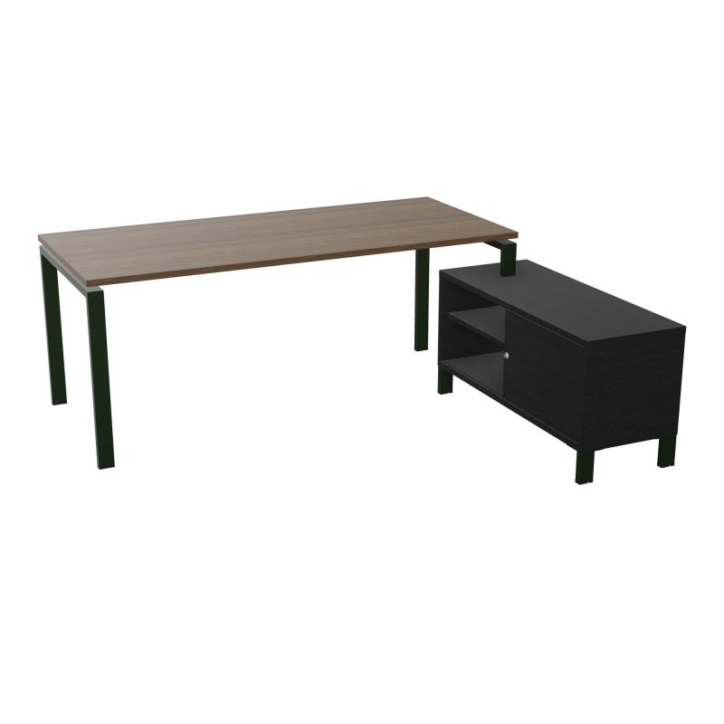 RIO BUREAU RECT. 198X168 PL 180X80 OBT + RET PORT A DROITE SIMPLE ACCES  N6 ST RK