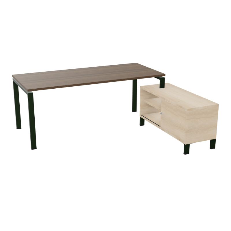 RIO BUREAU RECT. 198X168 PL 180X80 OBT + RET PORT A DROITE SIMPLE ACCES  N6 ST RZ
