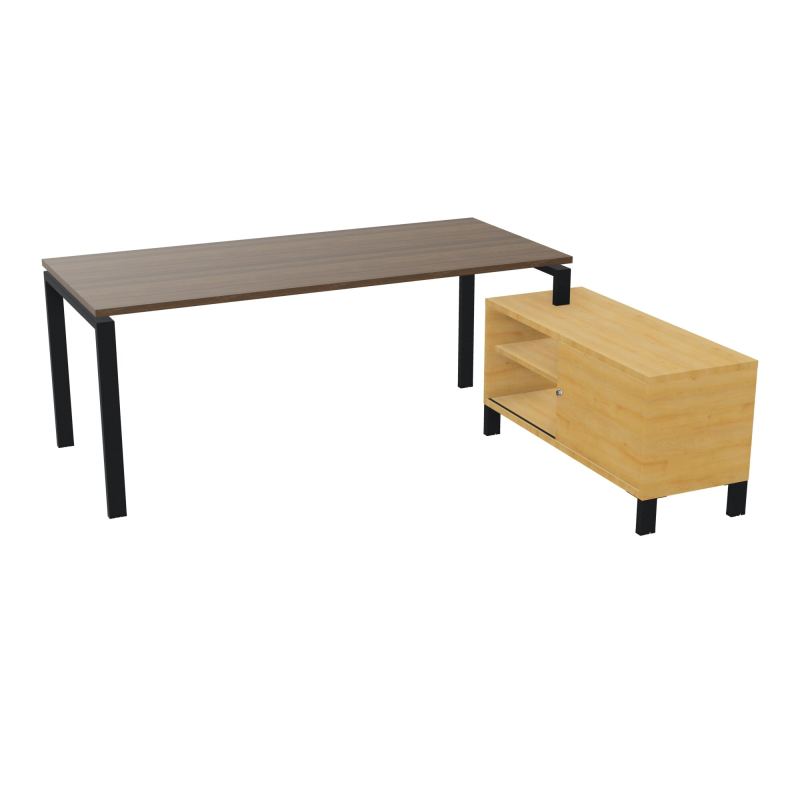 RIO BUREAU RECT. 198X168 PL 180X80 OBT + RET PORT A DROITE SIMPLE ACCES  N6 ZP R5