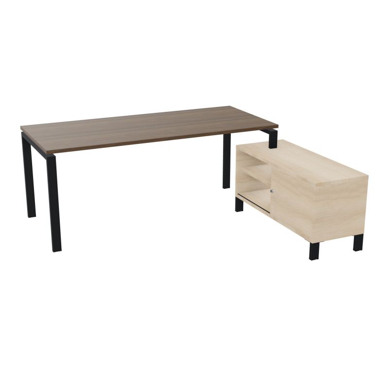 RIO BUREAU RECT. 198X168 PL 180X80 OBT + RET PORT A DROITE SIMPLE ACCES  N6 ZP RZ