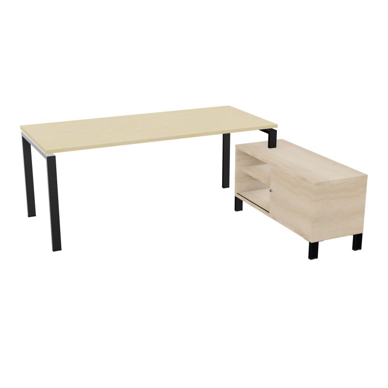 RIO BUREAU RECT. 198X168 PL 180X80 OBT + RET PORT A DROITE SIMPLE ACCES  N8 SG RZ