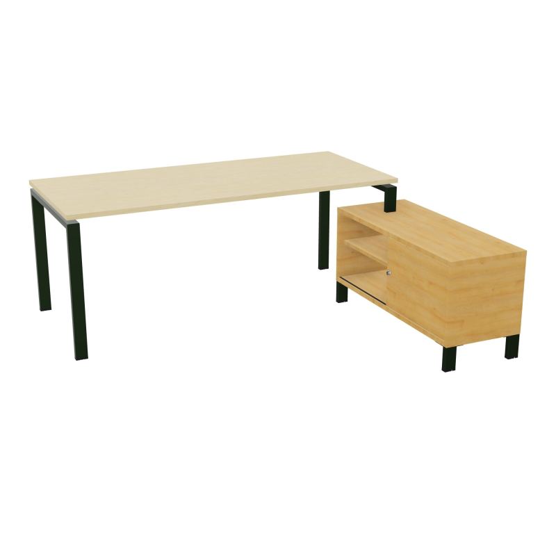 RIO BUREAU RECT. 198X168 PL 180X80 OBT + RET PORT A DROITE SIMPLE ACCES  N8 ST R5