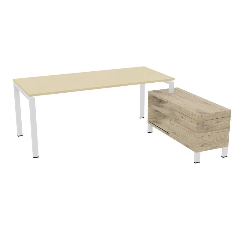 RIO BUREAU RECT. 198X168 PL 180X80 OBT + RET PORT A DROITE SIMPLE ACCES  N8 ZO R3