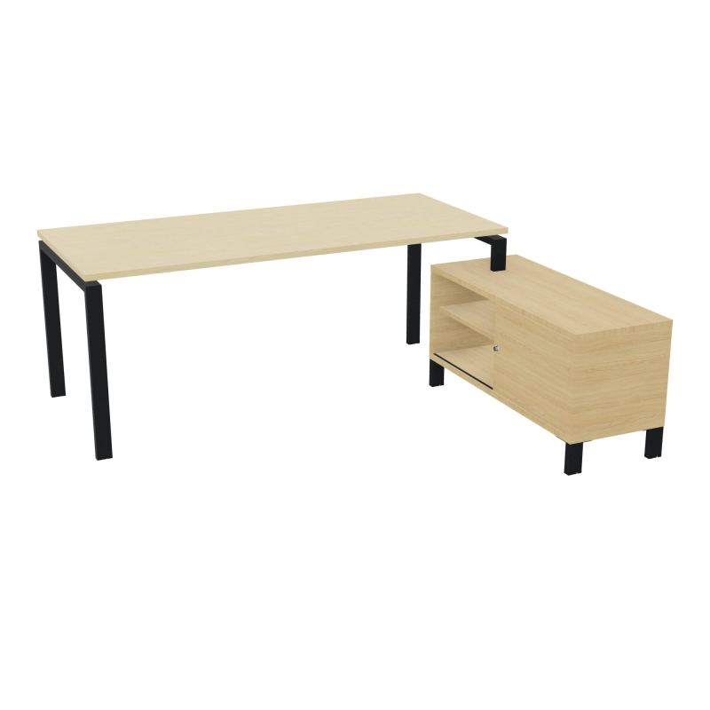 RIO BUREAU RECT. 198X168 PL 180X80 OBT + RET PORT A DROITE SIMPLE ACCES  N8 ZP R1