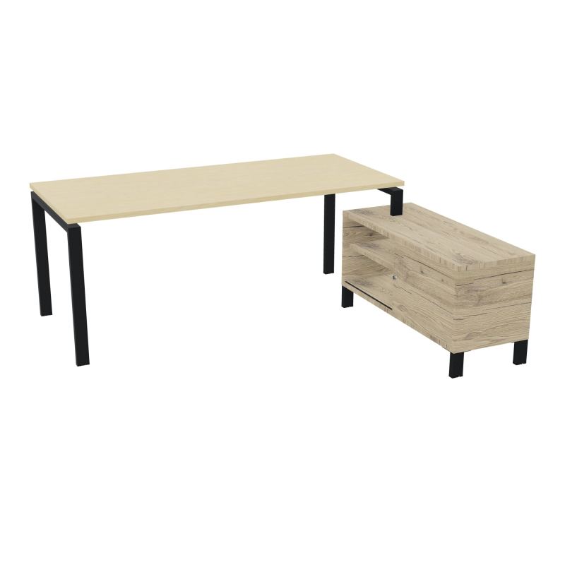 RIO BUREAU RECT. 198X168 PL 180X80 OBT + RET PORT A DROITE SIMPLE ACCES  N8 ZP R3