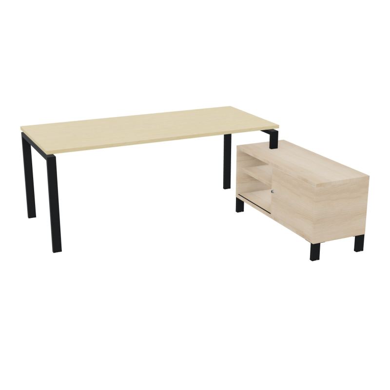 RIO BUREAU RECT. 198X168 PL 180X80 OBT + RET PORT A DROITE SIMPLE ACCES  N8 ZP RZ