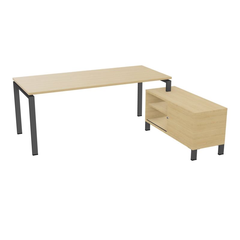 RIO BUREAU RECT. 198X168 PL 180X80 OBT + RET PORT A DROITE SIMPLE ACCES  R1 SC R1
