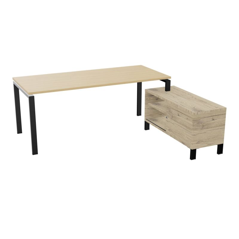 RIO BUREAU RECT. 198X168 PL 180X80 OBT + RET PORT A DROITE SIMPLE ACCES  R1 SG R3