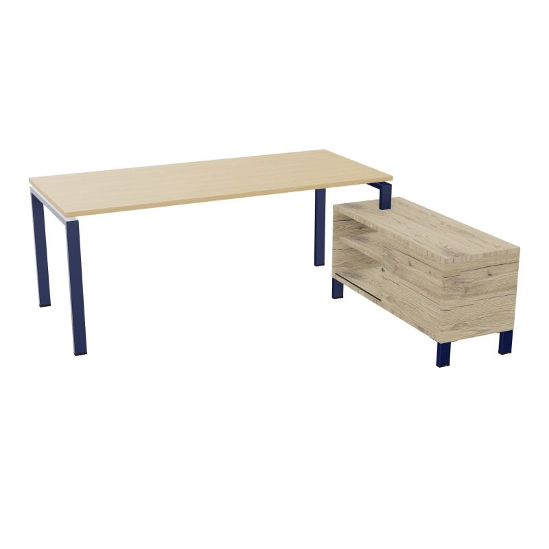 RIO BUREAU RECT. 198X168 PL 180X80 OBT + RET PORT A DROITE SIMPLE ACCES  R1 X4 R3